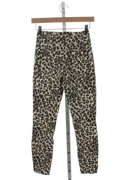 Frame Womens Skinny Jeans Multicolor Animal Print High Rise Size 23