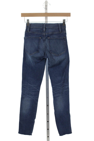 Frame Women Skinny Jeans High Rise Blue Cotton Blend Size 23
