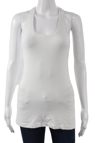 Lululemon Womens White Scoop Neck Sleeveless Basic Tank Synthetic Size 6