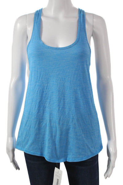 Lululemon Womens Blue Scoop Neck Sleeveless Pullover Tank Nylon Size 6