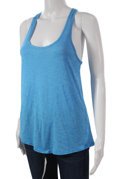 Lululemon Womens Blue Scoop Neck Sleeveless Pullover Tank Nylon Size 6