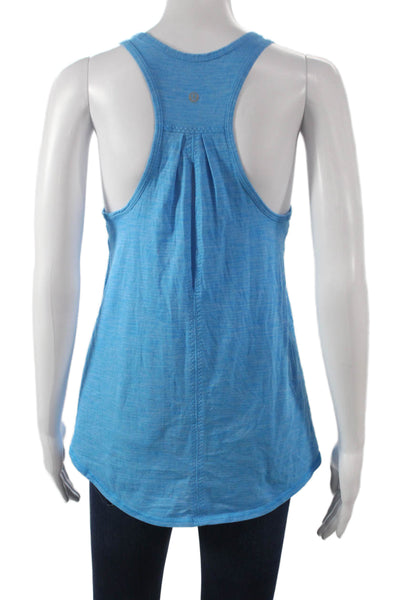 Lululemon Womens Blue Scoop Neck Sleeveless Pullover Tank Nylon Size 6