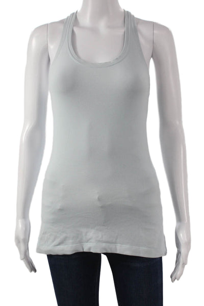 Lululemon Women Blue Nylon Scoop Neck Sleeveless Basic Tank Size 6