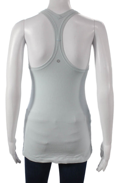 Lululemon Women Blue Nylon Scoop Neck Sleeveless Basic Tank Size 6