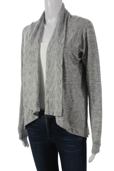 Athleta Womens Gray V Neck Cardigan Long Sleeve Modal Size XS