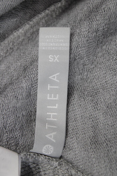 Athleta Womens Gray V Neck Cardigan Long Sleeve Modal Size XS