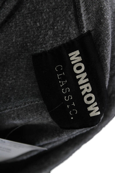 Monrow Womens Gray Jogger Pants Drawstring 50% Polyester Size S