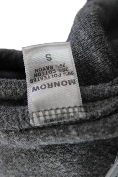 Monrow Womens Gray Jogger Pants Drawstring 50% Polyester Size S