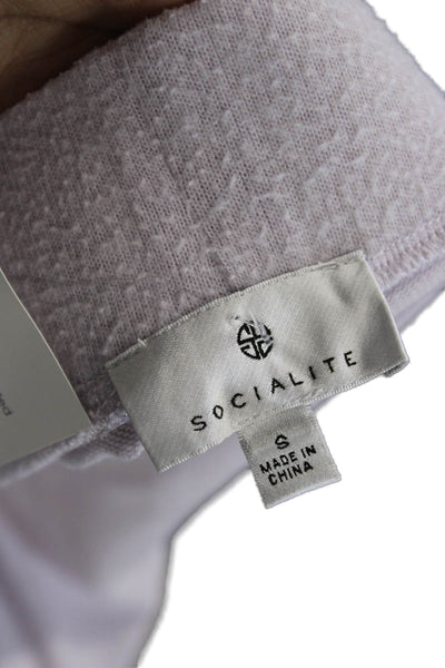 Socialite Womens Purple Jogger Pants Drawstring Waist Size S
