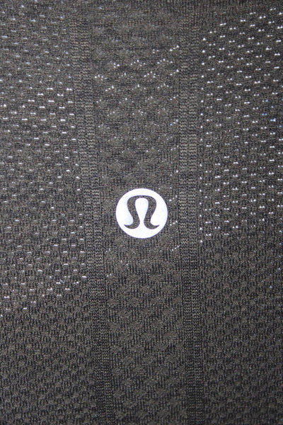 Lululemon Womens Green Pullover T-Shirt Long Sleeve Crew Neck Nylon Size 4