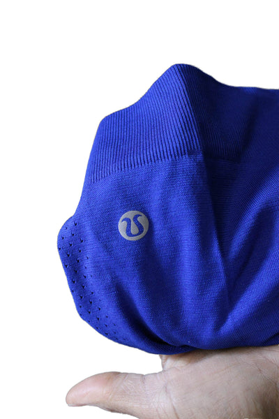 Lululemon Women Long Sleeve Pullover Casual Top Blue Nylon Crew Size 6