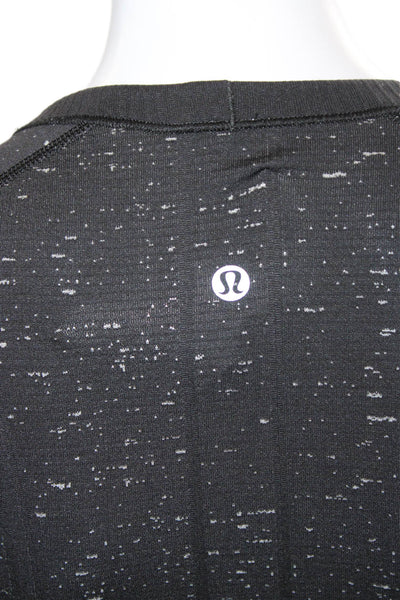 Lululemon Women Black Nylon Crew Neck Long Sleeve Pullover Size 4