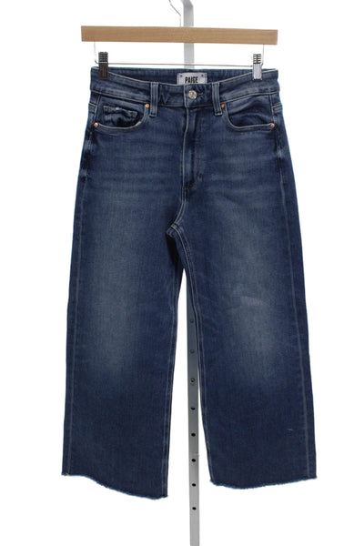 Paige Womens Cropped High Rise Blue Jeans Size 27