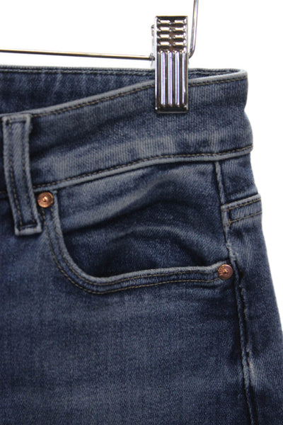 Paige Womens Cropped High Rise Blue Jeans Size 27