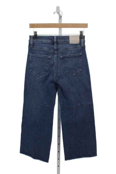 Paige Womens Cropped High Rise Blue Jeans Size 27
