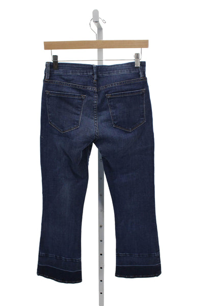 Frame Denim Womens Cropped Jeans Blue Mid Rise Cotton Size 25