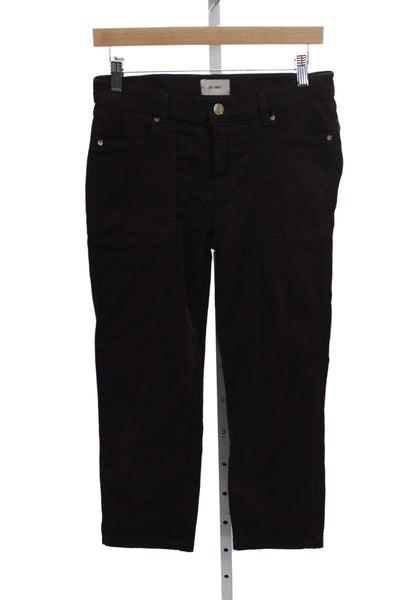 DL1961 Women Straight Jeans Brown Cotton Blend 25 Inseam Size 26
