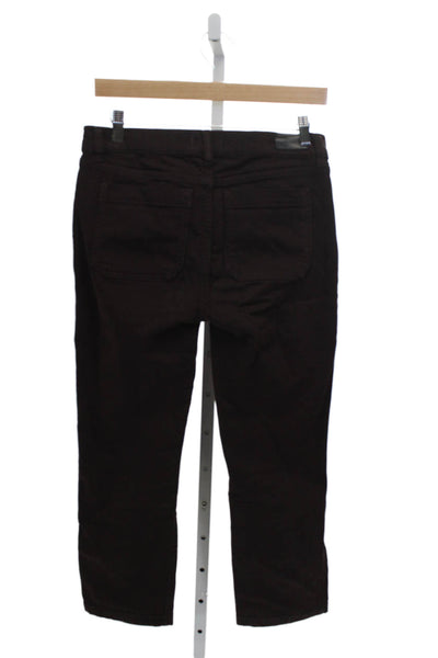 DL1961 Women Straight Jeans Brown Cotton Blend 25 Inseam Size 26