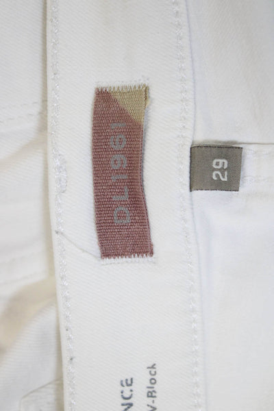 DL1961 Womens Cropped High Rise White Jeans Size 29