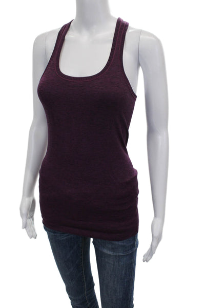 Lululemon Womens Basic Tank Purple Scoop Neck Polyester Sleeveless Size 4