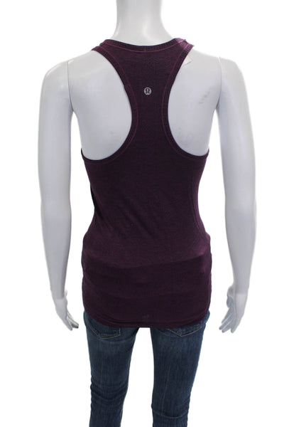 Lululemon Womens Basic Tank Purple Scoop Neck Polyester Sleeveless Size 4