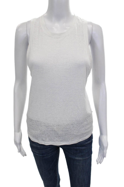 Lululemon Womens Sleeveless High Neck Basic Tank White Polyester Size 4
