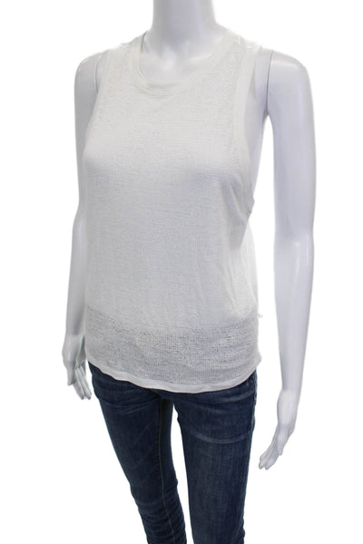 Lululemon Womens Sleeveless High Neck Basic Tank White Polyester Size 4