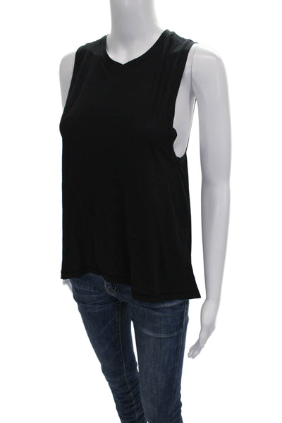 Lululemon Women Sleeveless Pullover Tank Black Polyester Crew Neck Size 4