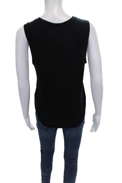 Splits 59 Womens Basic Sleeveless Tank Black Crew Neck 95% Viscose Size XS