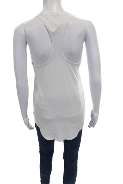 Lululemon Women Basic White Polyester Scoop Neck Sleeveless Tank Size 4