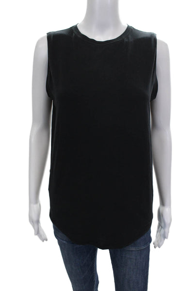 Lululemon Womens Black Basic Tank Nylon Crew Neck Sleeveless Size 6