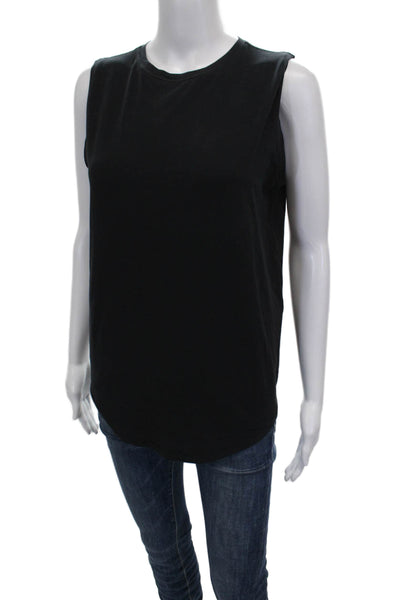 Lululemon Womens Black Basic Tank Nylon Crew Neck Sleeveless Size 6