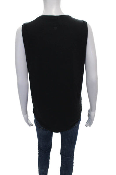 Lululemon Womens Black Basic Tank Nylon Crew Neck Sleeveless Size 6