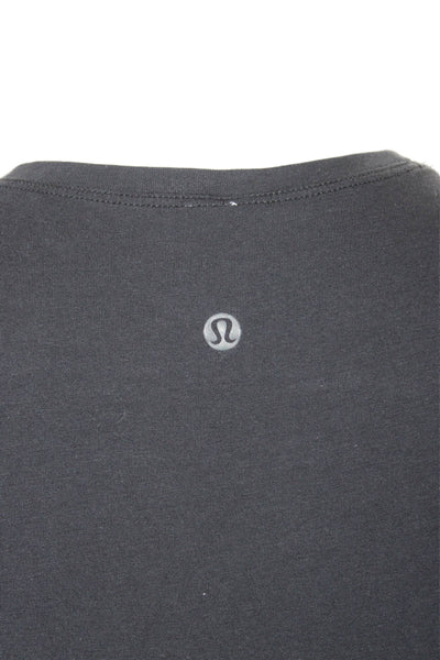 Lululemon Womens Black Basic Tank Nylon Crew Neck Sleeveless Size 6