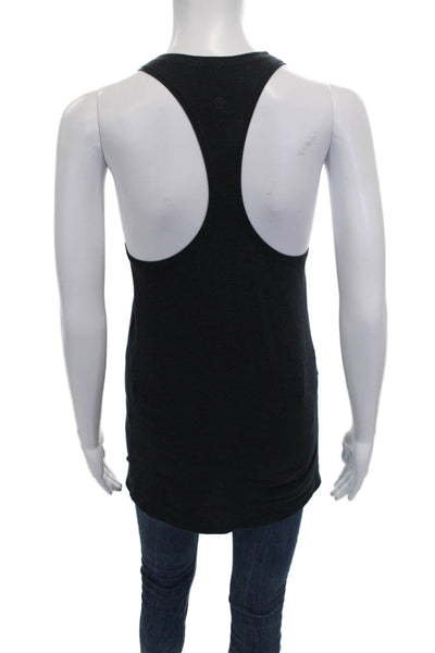 Lululemon Womens Basic Tank Black Cotton Scoop Neck Sleeveless Pullover Size 4