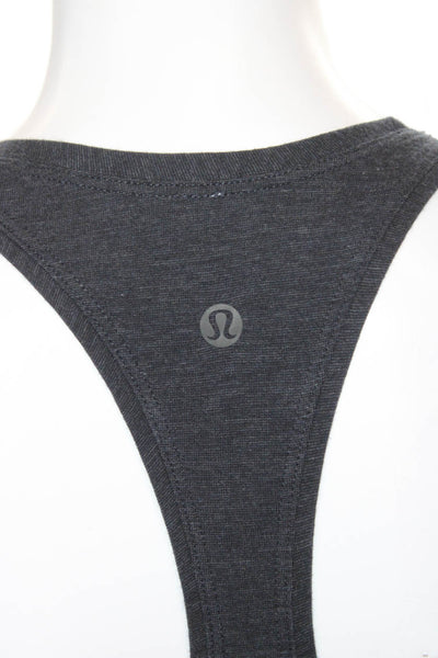 Lululemon Womens Basic Tank Black Cotton Scoop Neck Sleeveless Pullover Size 4