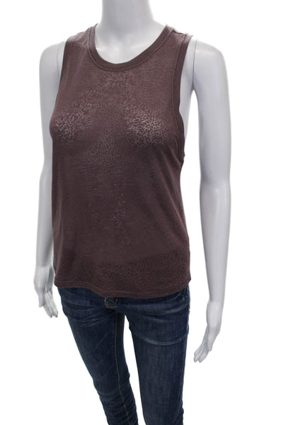 Lululemon Women Pullover Tank Purple Animal Print Sleeveless Size 4