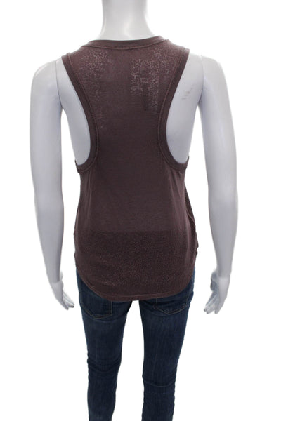Lululemon Women Pullover Tank Purple Animal Print Sleeveless Size 4