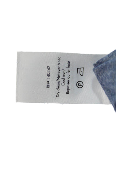 Elizabeth & James Womens Cropped Pants Blue 100% Cotton Pull On Size L