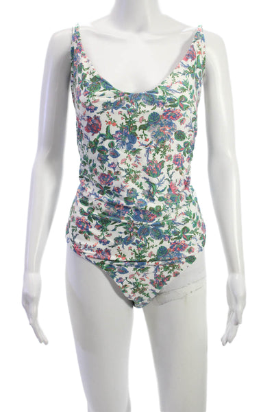 J Crew Womens Floral One Piece Swimsuit Multicolor Petite Size 18
