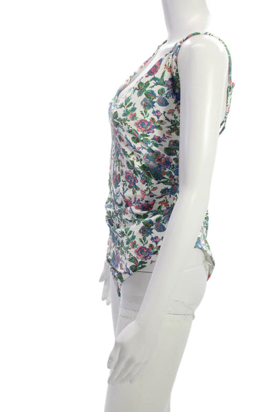 J Crew Womens Floral One Piece Swimsuit Multicolor Petite Size 18