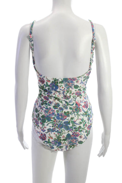 J Crew Womens Floral One Piece Swimsuit Multicolor Petite Size 18
