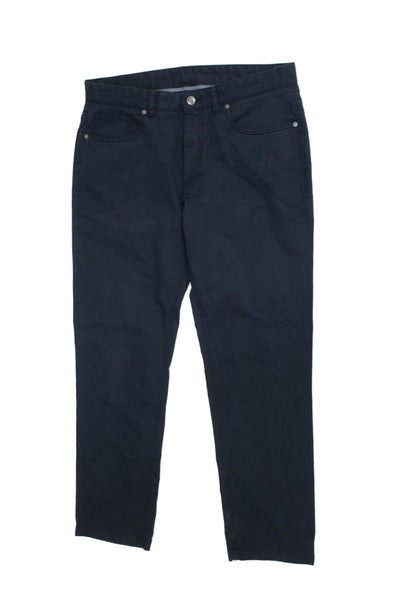 Charles Tyrwhitt Mens Chino Pants Blue Cotton Elastane Button Size 34