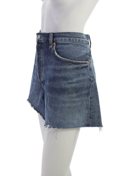 Citizens of Humanity Womens Cut-Off Blue Organic Cotton Shorts Size 34