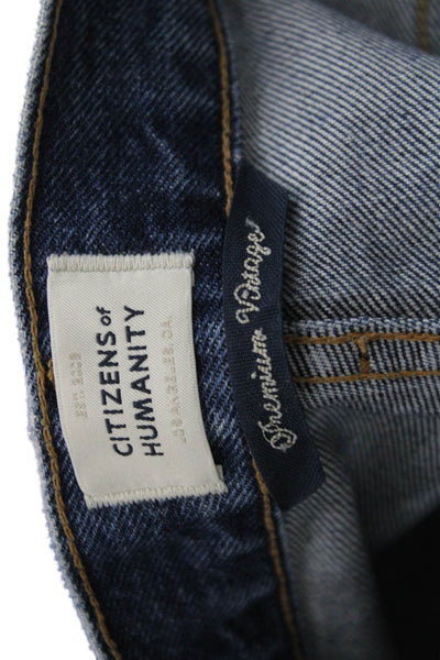 Citizens of Humanity Womens Cut-Off Blue Organic Cotton Shorts Size 34