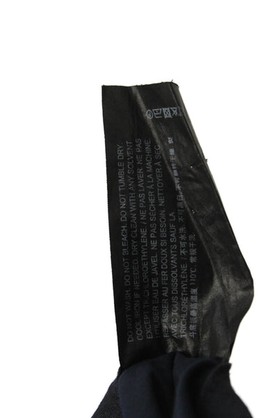 Theory Womens Cropped Linen Pants Black Pull On Size 12