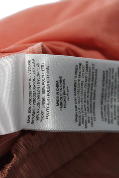 Significant Other Womens Paperbag Pants Orange Viscose Size 6