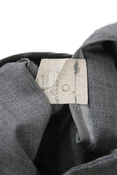 Theory Womens Straight Pencil Skirt Gray Cotton Knee Length Zip Size 4