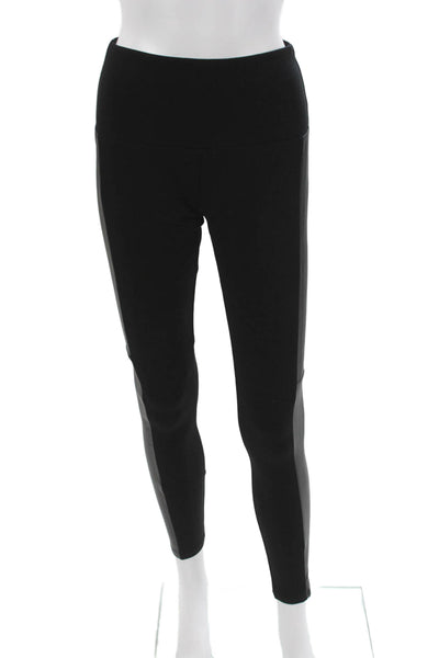 Lysse Women Ankle Leggings Black Rayon Solid Size S
