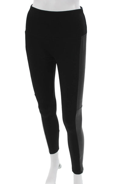 Lysse Women Ankle Leggings Black Rayon Solid Size S
